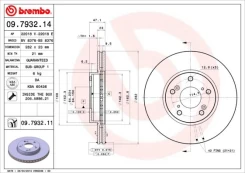 Stabdžių diskas BREMBO 09.7932.11 kaina