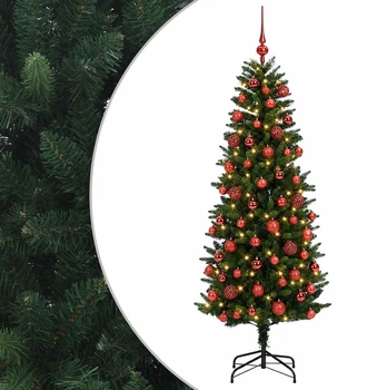 Dirbtinė Kalėdų eglutė su burbulais 210 cm 300 LED Šilta balta