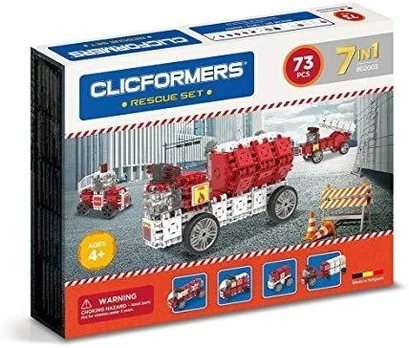 Clics žaislai Clics Blocks CLICFORMERS 70el Fire Department (802003)
