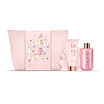 Grace Cole Gift set in a Kosmetinis krepšelis Peony, Peach & Raspberry 3 pcs