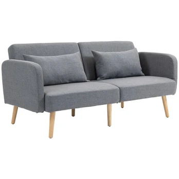 Miegamoji sofa, 170 x 83 x 80 cm, pilka