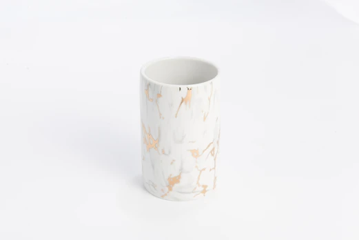 Vonios stiklinė Domoletti, balta, 7 cm x 12 cm x 7 cm