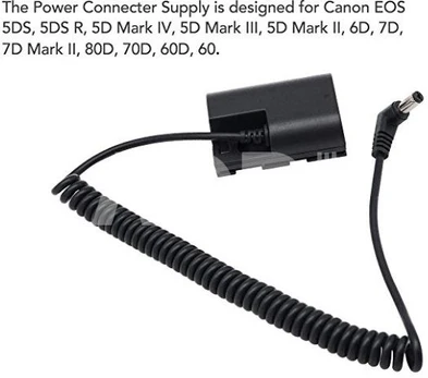 Feelworld DR E6 dummy battery DR E6 to DC