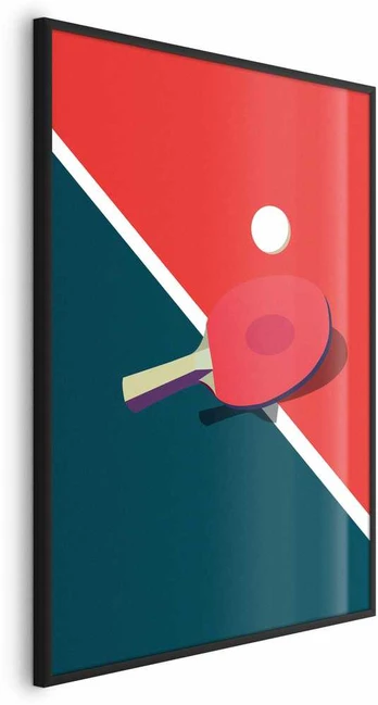 Artgeist Plakatas - Table Tennis - Ball and Racket on a Table