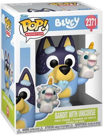 Funko POP figure Bluey Bandit with Unicourse