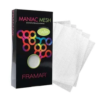 Plevelė plaukų dažymui Framar Maniac Mesh 50 vnt.