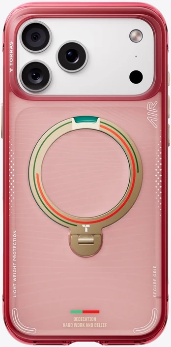 Dėklas Torras Ostand Q3 Air World Cup Limited, red – Apple iPhone 17 Pro Max