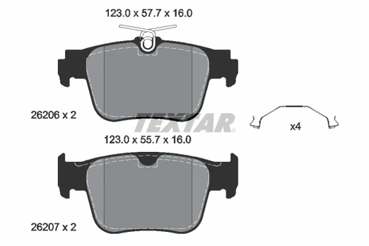 TEXTAR 2620601 Brake pad set