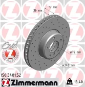 Stabdžių diskas ZIMMERMANN 150.3481.52 kaina