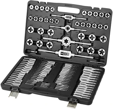 Sriegimo kranų/lūpelių komplektas metrinis M2-M18 110 vnt.