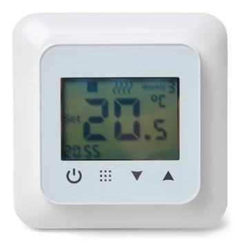 Termostatas Heatcom HC60, kabinamas, balta