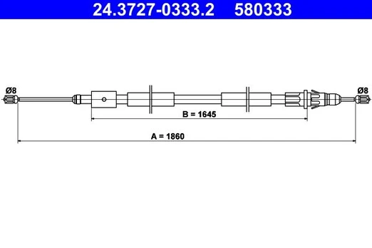 Trosas, stovėjimo stabdys ATE 24.3727-0333.2