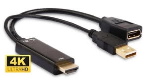 Adapteris MicroConnect HDMI, Displayport M-F, juoda kaina
