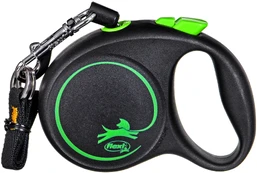 Automatinis pavadėlis Flexi Black Design, juodas/žalias, 3 m kaina