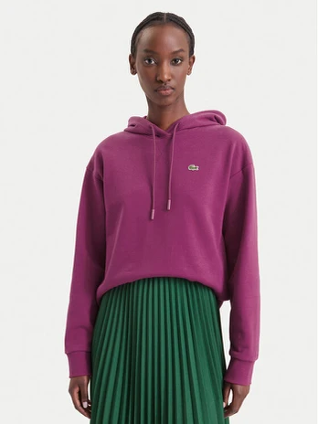 Lacoste Džemperis SF7612 Tamsiai rožinė Oversize