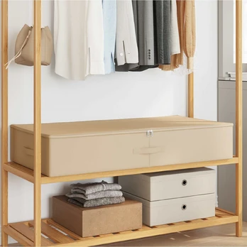 Saugojimo dėžė 24 pcs Kreminė 90 x 48 x 15 cm