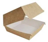 Multi Burgerboks L10xB10xH8cm Pap brun/hvid,2 pk x 120 stk/krt