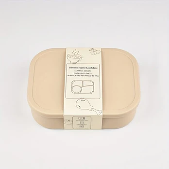 silikoninė bento dėžutė, chaki