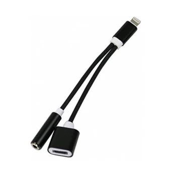 Adapteris laidas Apple iPhone Lightning - 3.5 mm Stereo +kroviklis Phone 7 / 7 Plus / 8 / 8 Plus / X