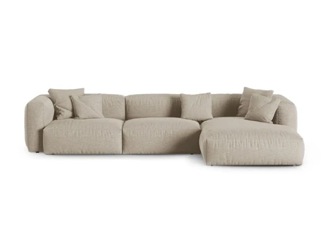 Modular Right Corner Sofa, "Martina", 3 Seats, 370x176x75, Light Beige