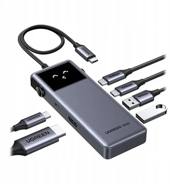 HUB USB Ugreen Hub UGREEN CM889 6w1 USB-C do HDMI, 4K 3x USB, PD 100W