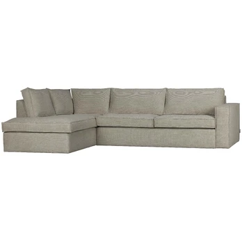 Kampinė sofa Freddie, 90 x 283 x 197 cm, kairė, natūrali