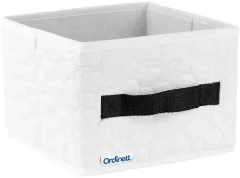 ORDINETT Cube-shaped box 20x20x15cm Cotton