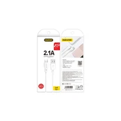 Dudao USB Type C data charging kabelis 2.1A 2m baltas (L4T 2m baltas) (ctz220) kaina