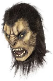 Partychimp Brown Wolfman maske