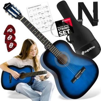 SUPRIMO CG34 BB klasikinė gitara 3/4, 36 colių, mėlyna