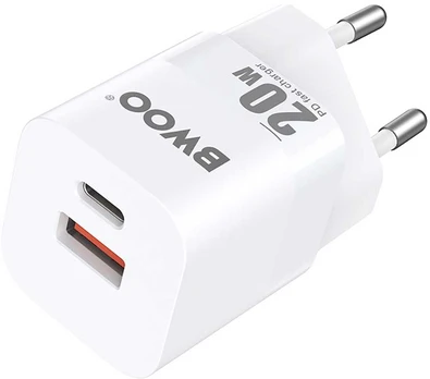 BWOO 20W mini sieninis įkroviklis CDA156 USB-C, USB-A