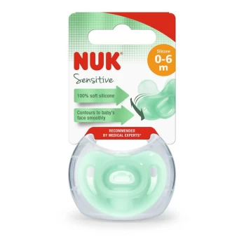NUK silikoninis čiulptukas SENSITIVE, 0-6 mėn., SU41