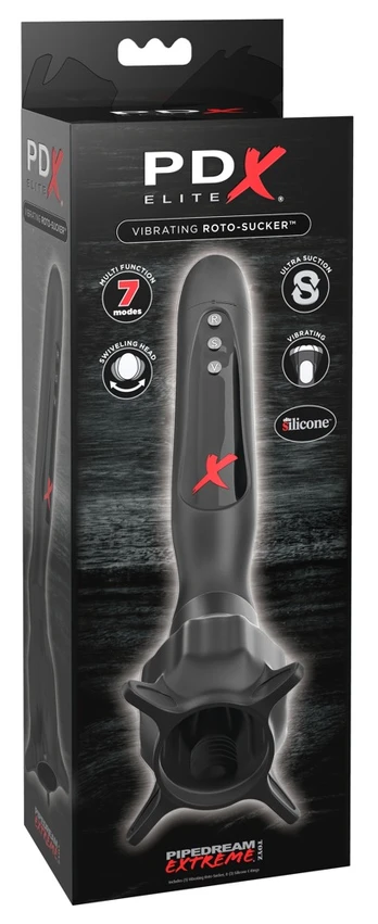Pipedream Extreme Elite pee Vibrating Roto-Sucker Prostatos masažuoklis