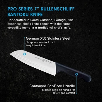 Messermeister Four Seasons Kullenschliff Santoku peilis, 17,8 cm