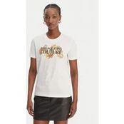 Versace Jeans Couture Marškinėliai 80HAHE02 CJ00E Balta Regular Fit
