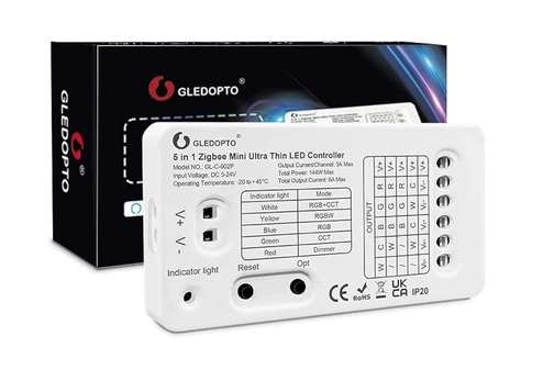 LED valdiklis SLIM, ZigBee +RF, 5-24V 6A/CH , RGB, RGBW, RGB+CCT, CCT, DIM