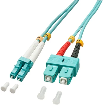 Lindy LC / SC optinis kabelis OM3 50 / 12um, Multimode, 5m (46393)