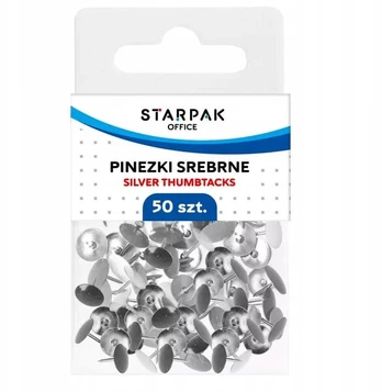 Sidabrinės segtukai Starpak, 50 vnt. dėkle