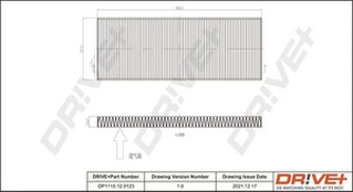 Filtras, salono oras Dr!ve+ DP1110.12.0123