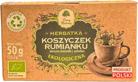 Ekologiška ramunėlių arbata, 50 g (25x2g)