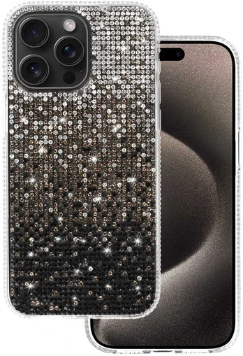 Tel Protect Diamond dėklas skirtas Apple iPhone 16 Pro Max dėklas juodos spalvos