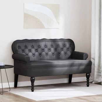 Česterfildo suolas Juoda 119,5 x 64,5 x 75 cm Dirbtinė oda