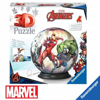 Ravensburger Puzzle 3d 72 elementai rutulys Marvel Avengers dėlionė žaislas