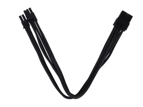 SilverStone PCIe 8-pin - PCIe 8-pin, 0.25m, Juodas (SSTPP07PCIB)