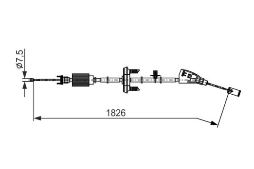 Trosas, stovėjimo stabdys BOSCH 1987482795