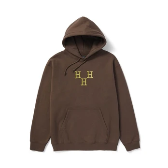 HUF Hat Trick Hoodie Coffee - Dydis Universalus (PF00615-COFFE Džemperiai)