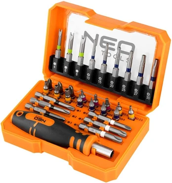 Neo Tools Antgalių rinkinys, 31 vnt.