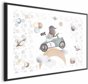 Artgeist Plakatas - Bear in a Race Car