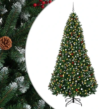 Dirbtinė Kalėdų eglutė su burbulais 270 cm 300 LED Šilta balta