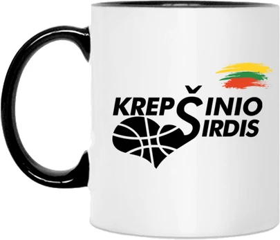 Puodelis "Krepšinio Širdis"
